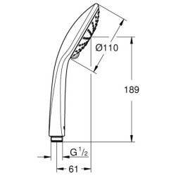 Dušo galva Grohe Euphoria 110 Duo, 2 srovių