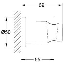 Dušo laikiklis Grohe Rainshower, grafito spalvos