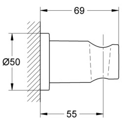 Dušo laikiklis Grohe Rainshower, "brushed cool sunrise" spalvos