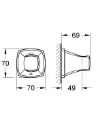 Dušo laikiklis Grohe Grandera, chromuotas