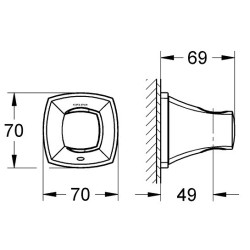 Dušo laikiklis Grohe Grandera, chromuotas