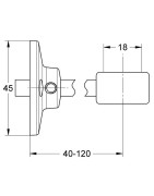 Dušo vamzdžio laikiklis Grohe, chromuotas