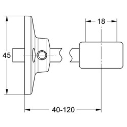 Dušo vamzdžio laikiklis Grohe, chromuotas