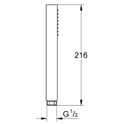 Rankinis dušelis Grohe Euphoria Cube+ Stick, 1 srovės