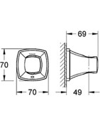 Dušo laikiklis Grohe Grandera, chromo/aukso spalvos