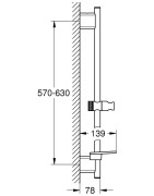 Dušo stovas Grohe Rainshower SmartActive, 60 cm