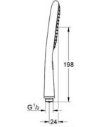 Dušo galva Grohe Rainshower Eco 120, 2 srovių, chromas