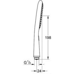 Dušo galva Grohe Rainshower Eco 120, 2 srovių, chromas