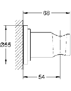 Dušo laikiklis Grohe Sena, chromo spalvos