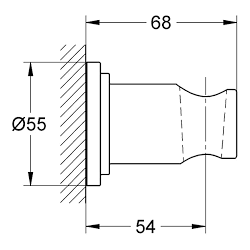 Dušo laikiklis Grohe Sena, chromo spalvos