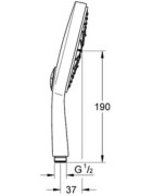 Dušo galva Grohe Power&Soul 160, chromuota, 4 srovių