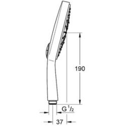 Dušo galva Grohe Power&Soul 160, chromuota, 4 srovių