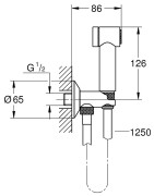 Rankinio dušelio komplektas Bidetta Grohe Sena Trigger Spray 35