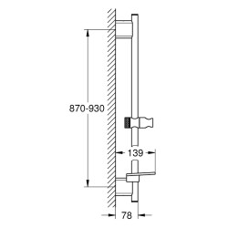 Dušo stovas Grohe Rainshower SmartActive, 90 cm, cool sunrise
