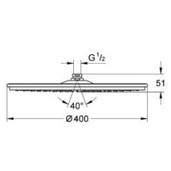 Dušo galva Grohe Cosmopolitan 400, 1 srovės