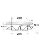 Dušo galva iš lubų Grohe Rainshower Allure 230, 230x230 mm