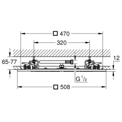 Dušo galva Grohe Rainshower F-Series 20", 508x508 mm