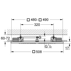 Dušo galva Grohe Rainshower F-Series 20", 508x508 mm