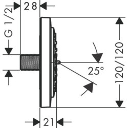 Sieninis dušelis Hansgrohe PuraVida 100, chromuotas