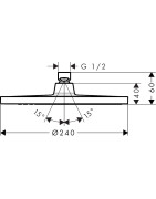 Dušo galva Hansgrohe Crometta S 240, 1 srovės