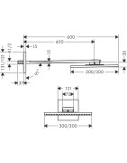 Dušo galva iš sienos Hansgrohe Axor ShowerSolutions 300