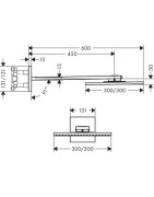 Dušo galva iš sienos Hansgrohe Axor ShowerSolutions 300