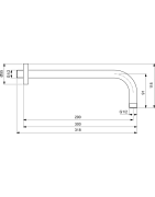 Alkūnė dušo galvai Ideal Standard Idealrain Cube iš sienos