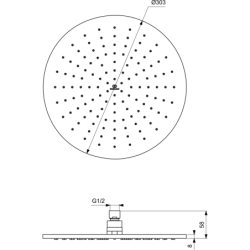 Dušo galva Ideal Standard Joy, 300 mm
