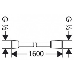 Dušo žarna Keuco, 1.6 m, chromuota