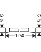 Dušo žarna Keuco, 1.25 m, chromuota