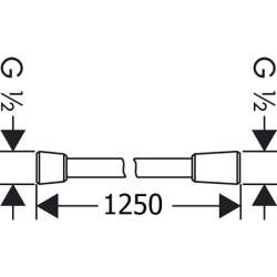 Dušo žarna Keuco, 1.25 m, chromuota