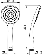 Dušo galvutė Keuco Ixmo Solo, rankiniam dušui, 100 mm