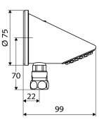 Virštinkinė dušo galvutė Schell Comfort, chromuota