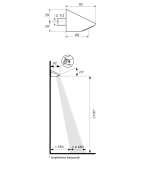 Potinkinė dušo galvutė Schell Linus, iš sienos, chromuota