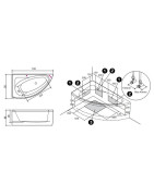 Vonia Balteco Idea 149x91 cm, su apdaila E16 (kairė)