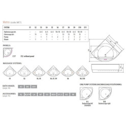 Vonia Balteco Metro 155x155 cm, be apdailos E12