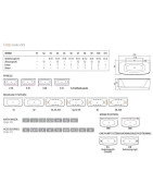 Vonia Balteco Loop 189x89 cm, su apdaila E18, be masažo