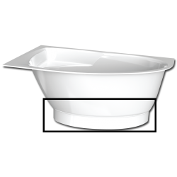 Vonios panelė Paa Tre, baltos spalvos, maža