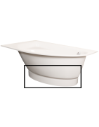 Vonios panelė Paa Tre Grande, baltos spalvos, maža