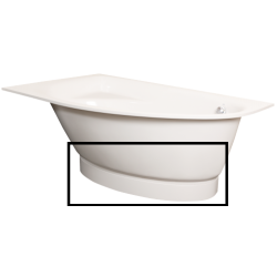 Vonios panelė Paa Tre Grande, baltos spalvos, maža