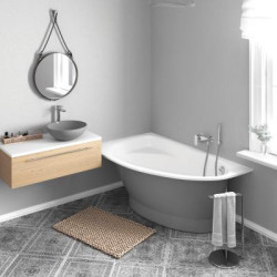 Vonios panelė Paa Tre Grande, baltos spalvos, maža