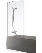 Vonios sienelė Baltijos Brasta Mija 90 cm, skaidriu stiklu