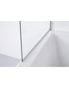 Vonios sienelė Baltijos Brasta Mija 90 cm, skaidriu stiklu