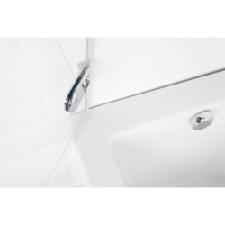 Vonios sienelė Baltijos Brasta Meda 80 cm, skaidriu stiklu