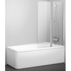 Vonios sienelė Ravak 10CVS2-100, su skaidriu stiklu, kairė