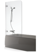 Vonios sienelė Baltijos Brasta Meda 90 cm, rudu stiklu