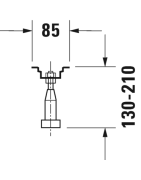 Vonios/dušo padėklų kojelių komplektas Duravit