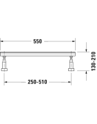 Vonios/dušo padėklų kojelių komplektas Duravit