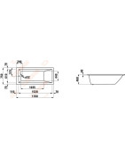 Vonia Laufen Pro 170x75x46 cm