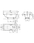 Vonia Kaldewei Saniform Plus 170x70 cm, su perlo efektu